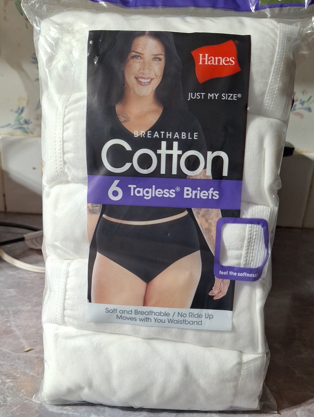 Hanes Breathable Cotton Tagless Briefs – White (6-Pack) 11/3x